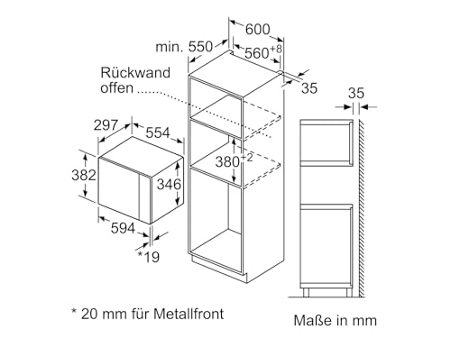 Detalle 2 de Bosch BEL524MS0 Série 6 – Micro-ondes encastrable avec éclairage LED