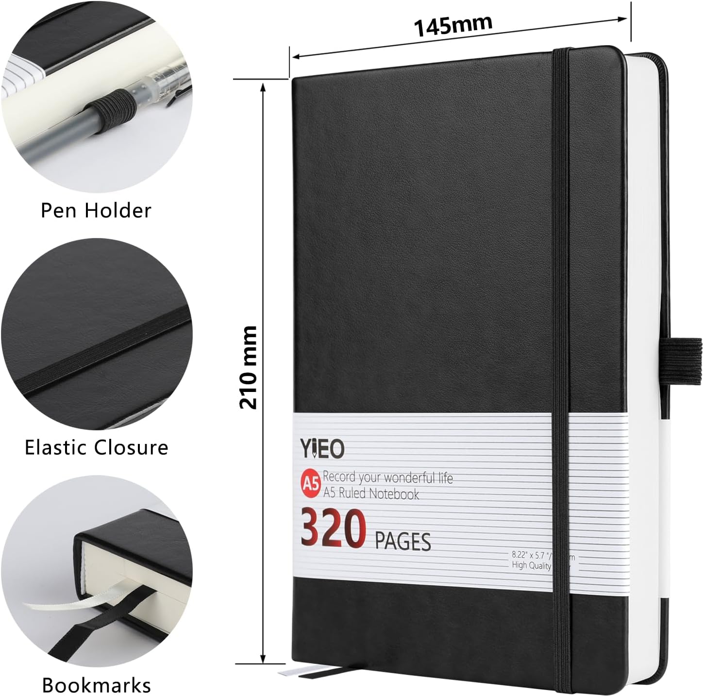 Thumbnail 1 de Hardback A5 Notebook 320 Pages