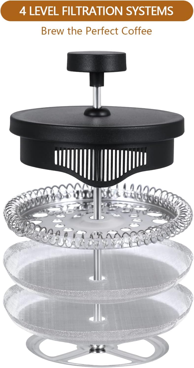 Detalle 2 de TBGENIUS 4 Cup Cafetiere 0.6L French Press