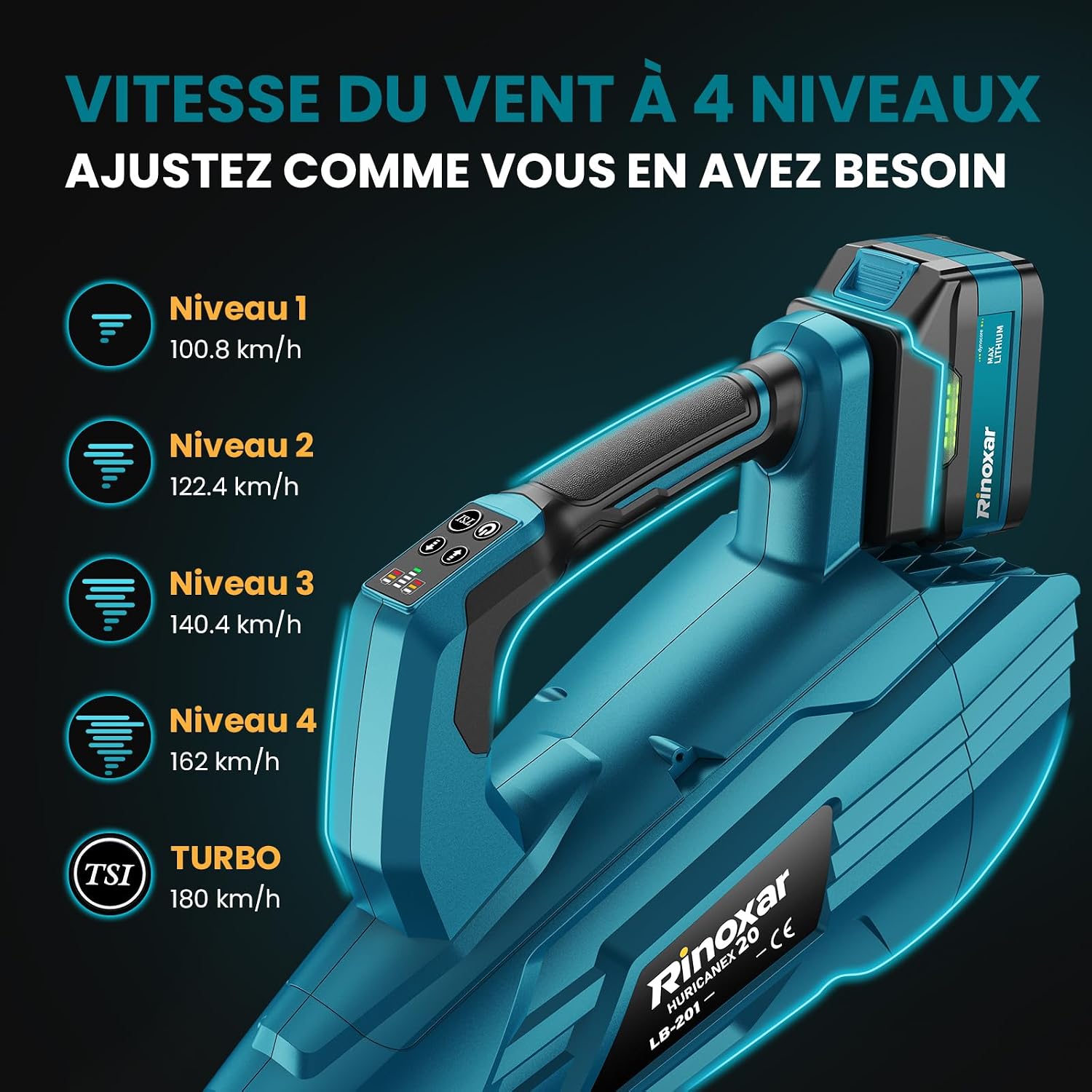 Detalle de Souffleur Batterie 850W 2x5,2Ah 🌬
