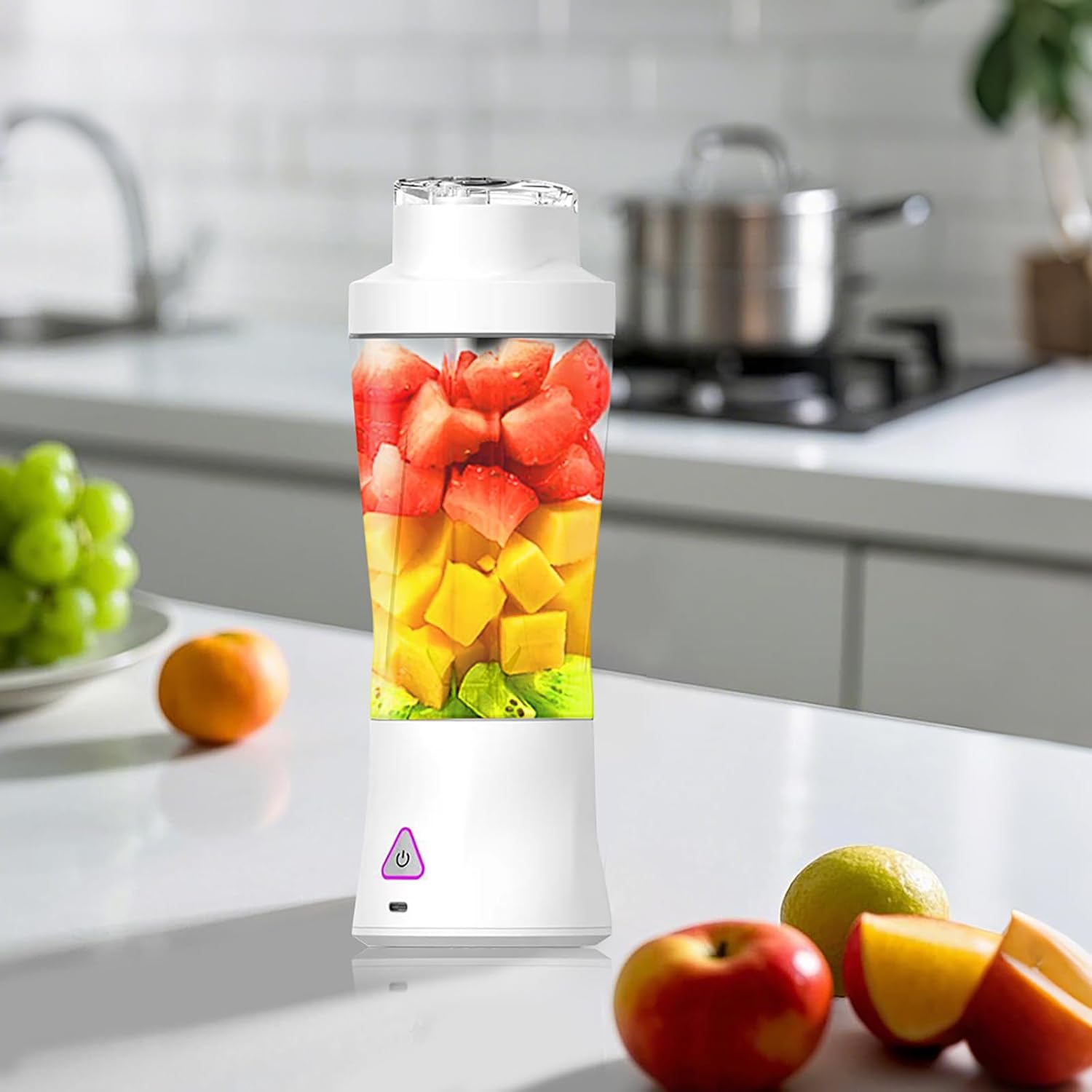 Thumbnail 6 de Smoothie Maker Tragbarer Mixer/Blender 700 ml – BPA-frei, 6000 mAh Akku, Weiße Ausführung