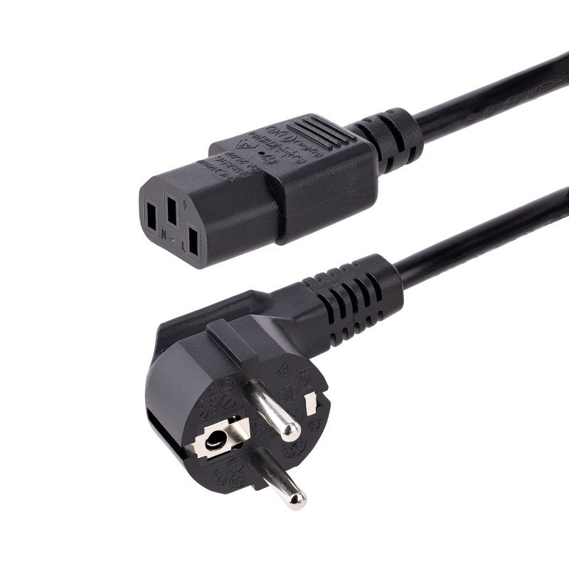 Thumbnail 3 de Cable de Alimentación StarTech 250V 10A 3m Schuko a C13 18AWG Negro Profesional