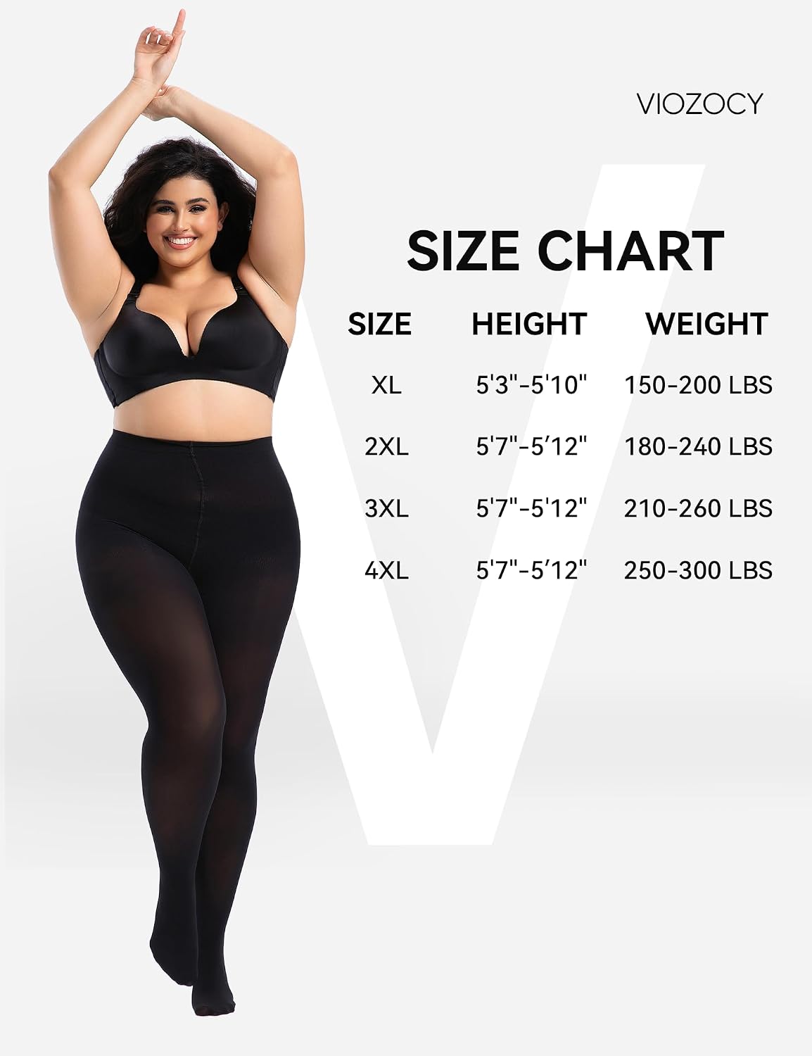 Thumbnail 6 de Viozocy Medias Mujer Talla XL–XXXXL cintura alta