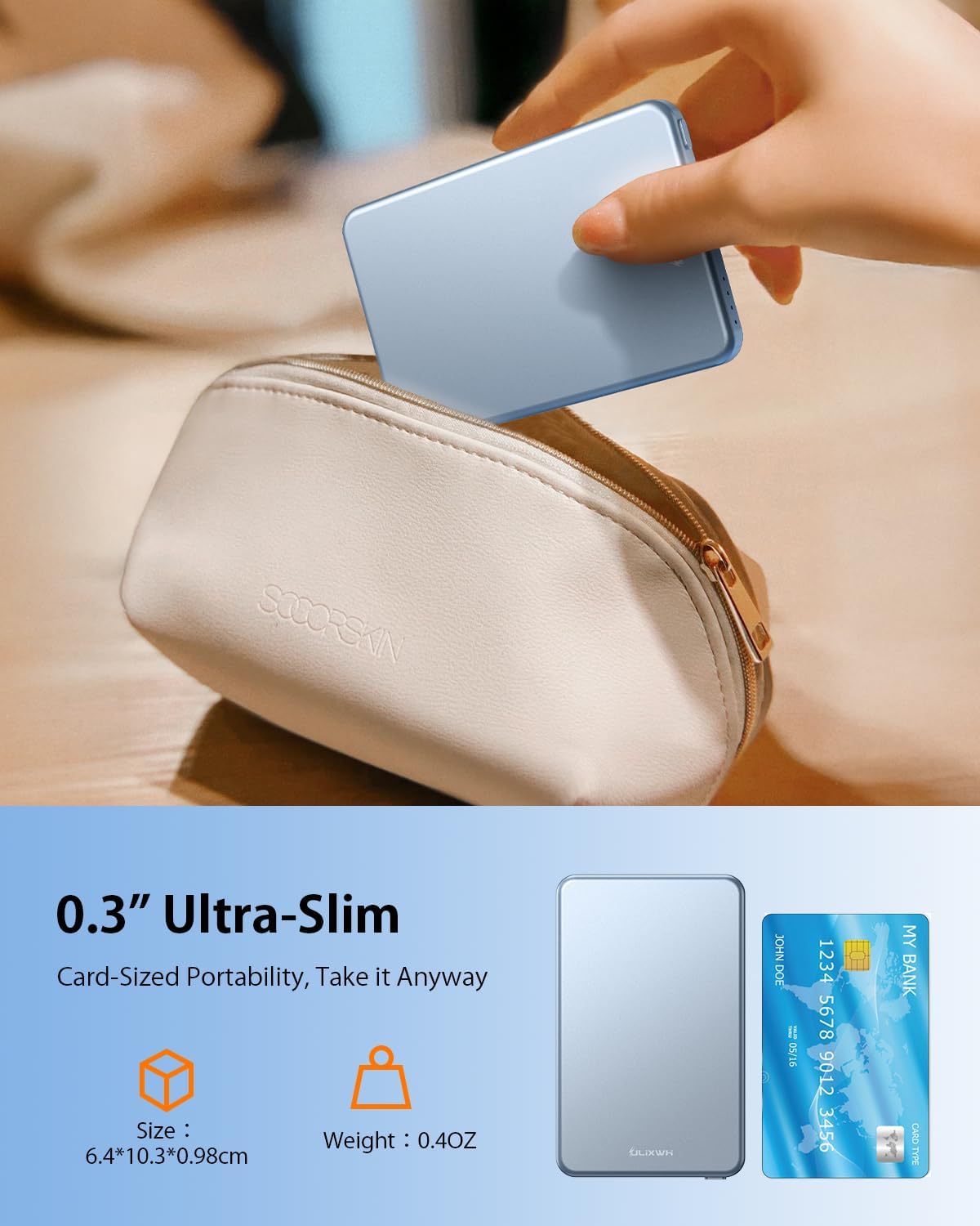 Detalle 2 de ULiXWH MagS-1 Magnetic Power Bank, 5,000mAh Aluminum Alloy, Wireless Charging