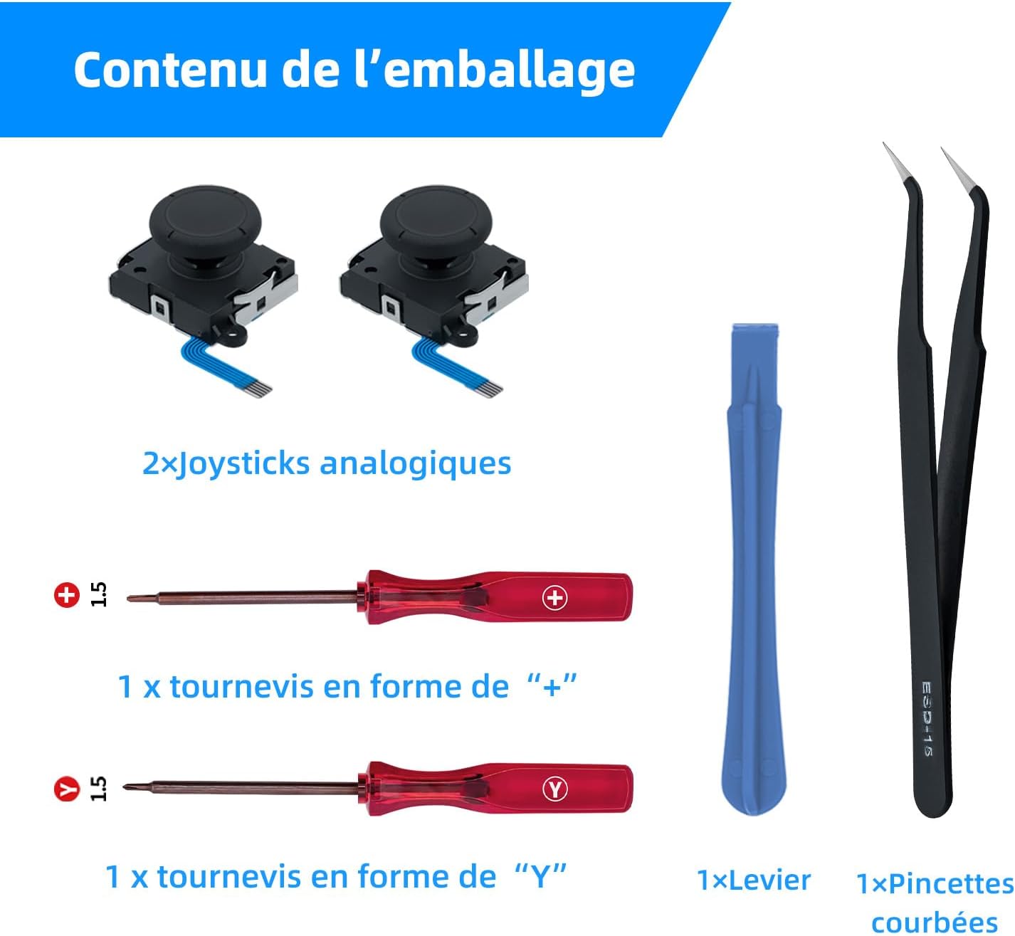 Thumbnail 4 de Tolesum Joysticks analogiques 3D pour Switch