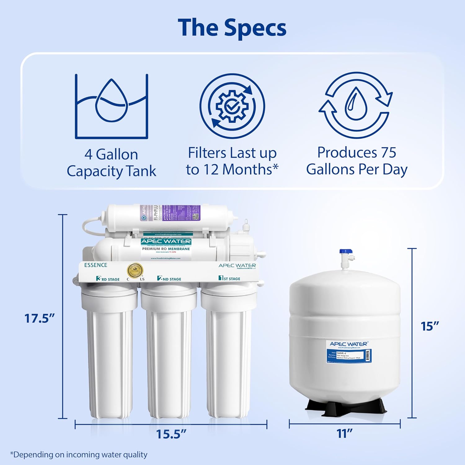 Thumbnail 6 de APEC WATER ROES-PH75 75 GPD RO water filter