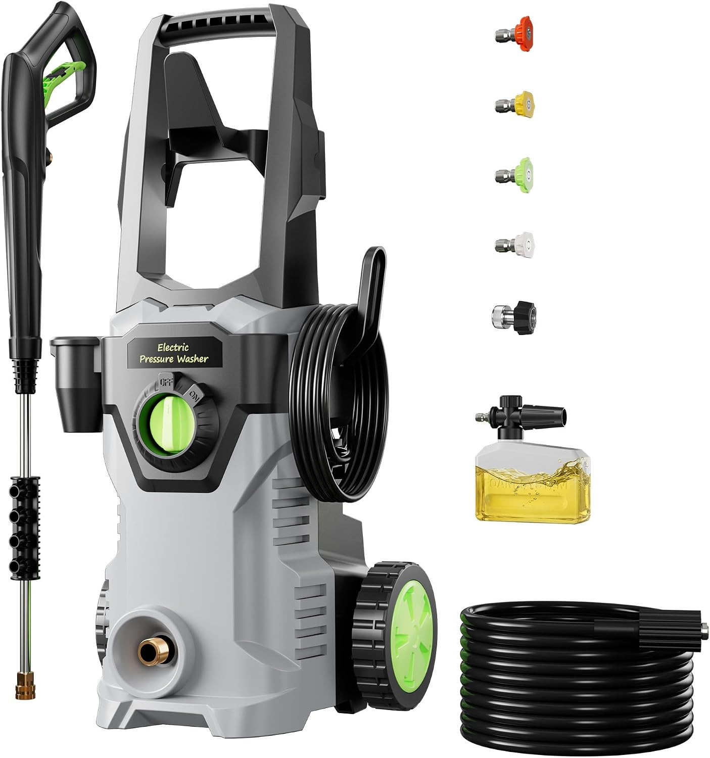 Detalle de 2026New ETOOLAB Electric Pressure Washer: 160Bar, 450L/H – robust, portable power for cars and outdoors