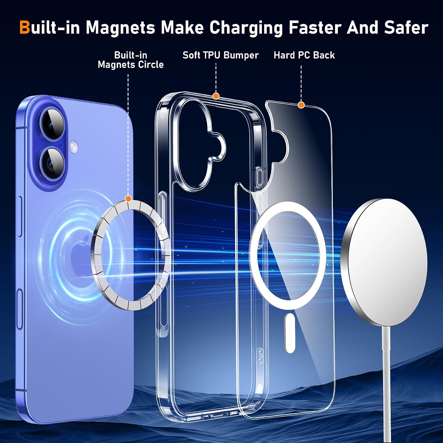 Detalle de YisrLery Coque magnétique iPhone 16 6,1’’