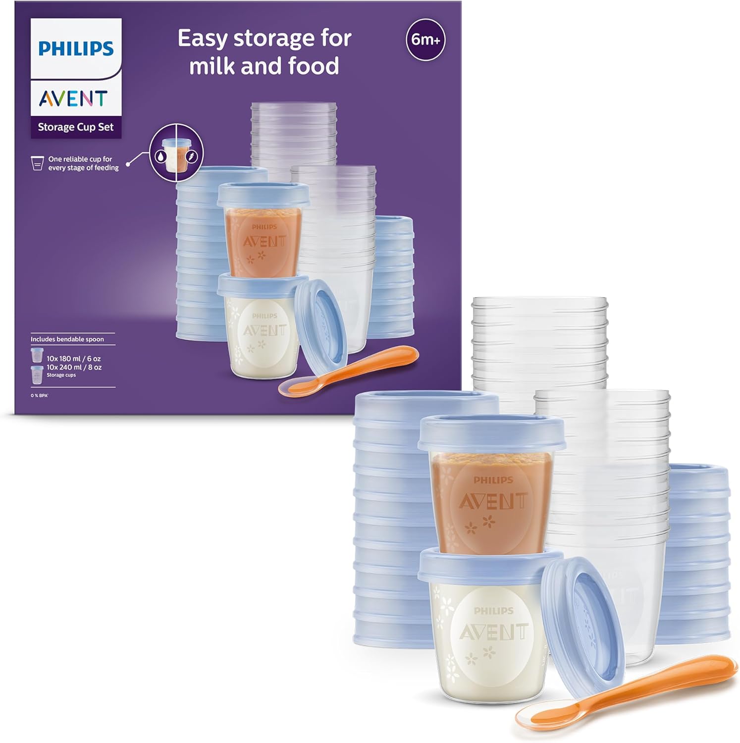 Detalle de Philips Avent SCF721/20 vasetti per pappe 180 ml e 240 ml