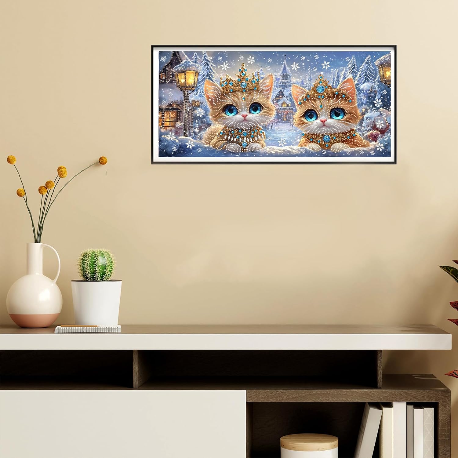 Thumbnail 3 de Reofrey DIY Special Shape Large Diamond Art Kit 30x60cm for Adults – Cat & Animals