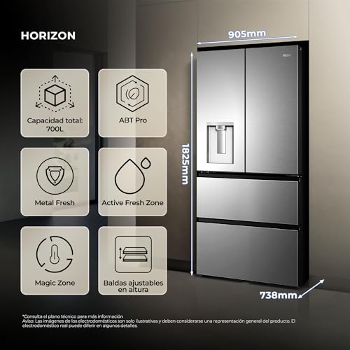 Thumbnail 6 de Haier Horizon Collection HFR59F18CWMM: frigorífico French Door multidoor de 700 L, silencioso y con Total No Frost