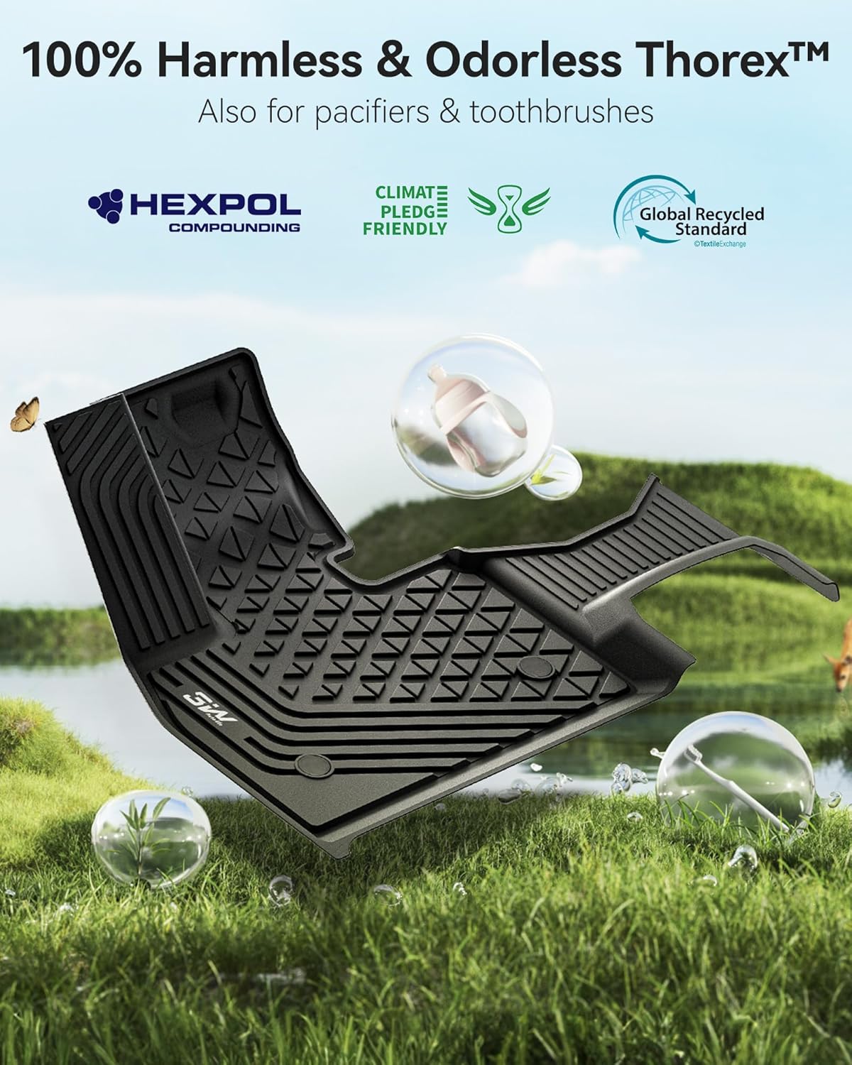 Thumbnail 6 de 3W BMW iX Floor Mats & Cargo Liner (2022–2025) xDrive45/50/60 All-Weather TPE Custom Fit Set