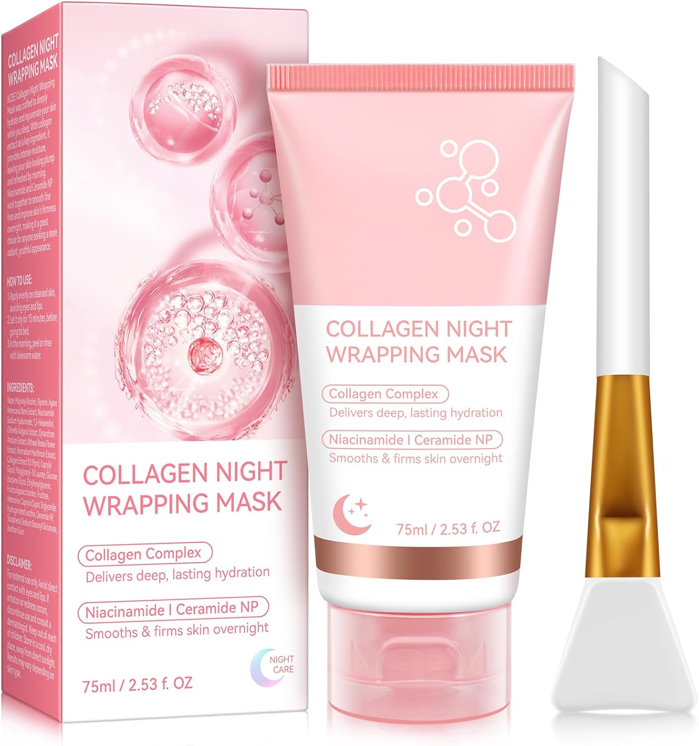 Detalle de Masque Collagène de nuit Korean Masque au collagène visage (Bio Mask Collagen Real Deep Mask) – 75 ml