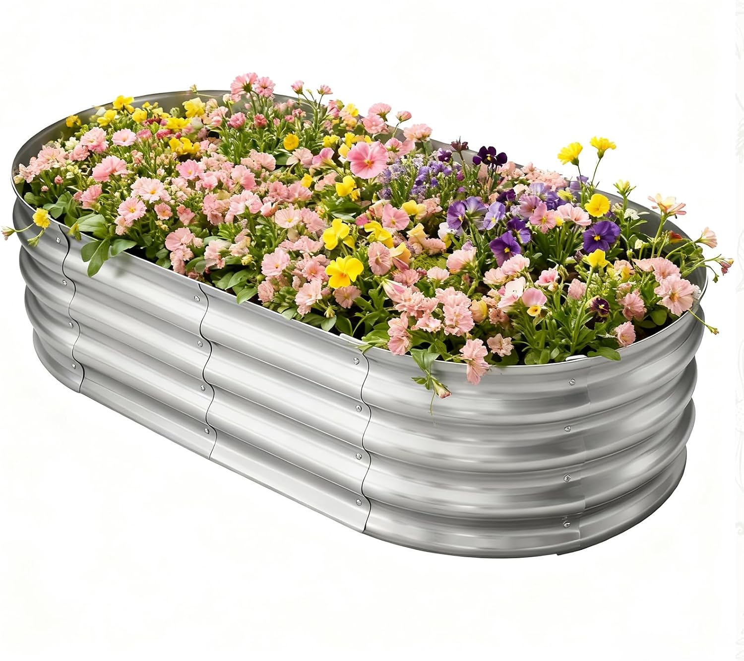 Detalle de TATAANTY Galvanized Raised Garden Bed, 4 x 2 x 1 ft