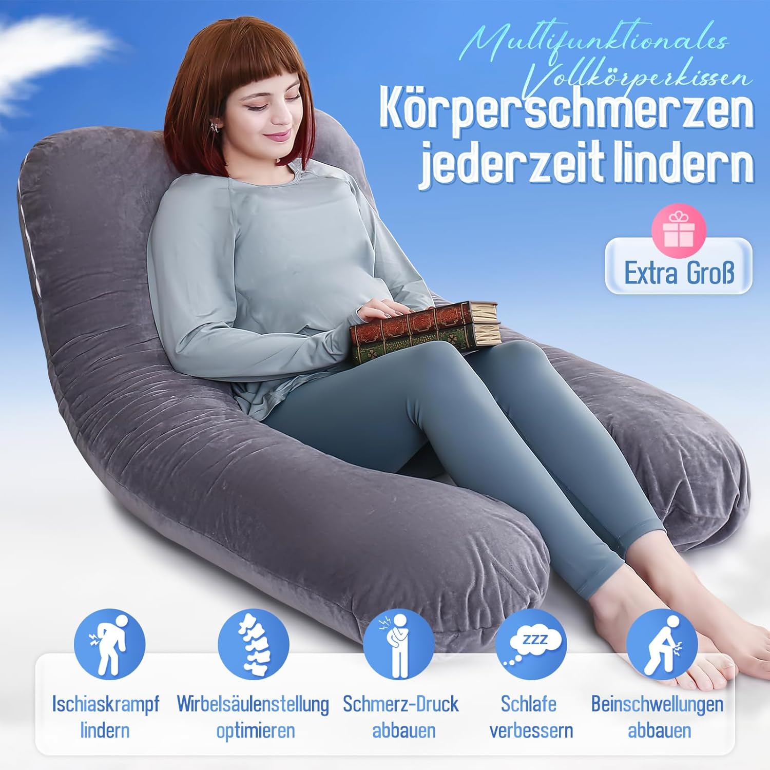 Thumbnail 2 de TaiBest Schwangerschaftskissen U‑förmig