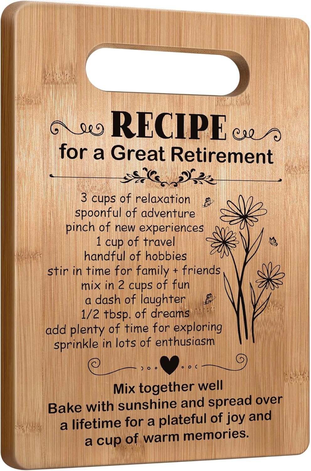 Detalle de Retirement Gifts for Women 2026: Multifunctional Bamboo Cutting Board for Coworkers and Friends