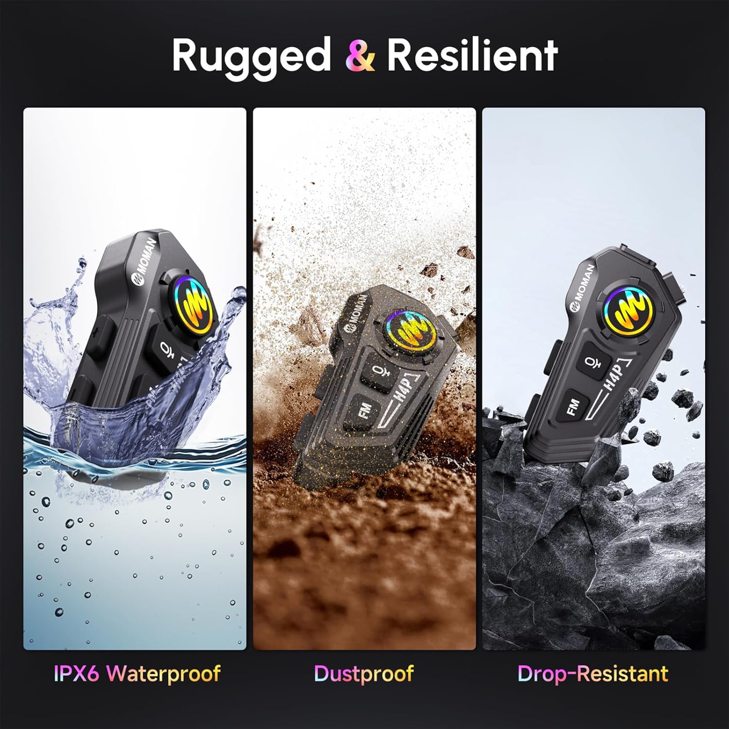 Thumbnail 6 de Moman RS-H4P Motorcycle Helmet Headset