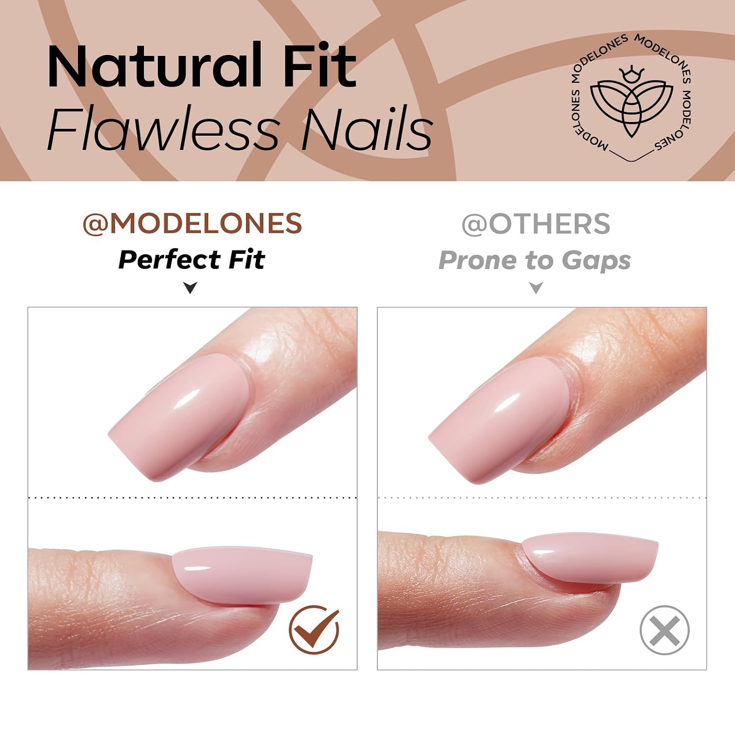 Detalle de modelones Leopard Print Short Press-On Nails, Oval Fall Design, 32-Piece Kit