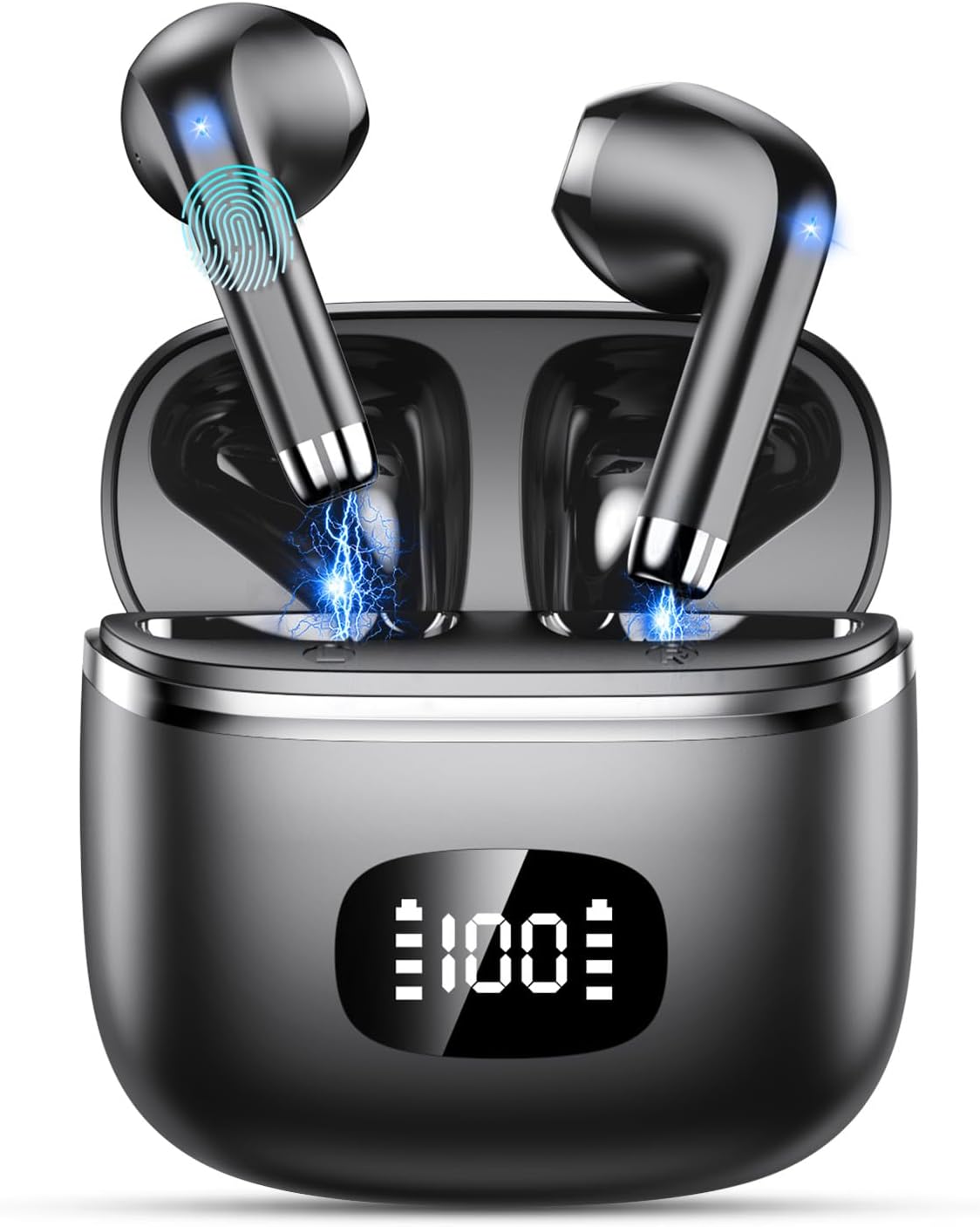 Thumbnail 6 de Bluetooth Kopfhörer 2026 Neu In Ear – Kabellos, IP7, 40h Spinzeit, 4 ENC Mikrofone, USB-C Weiß