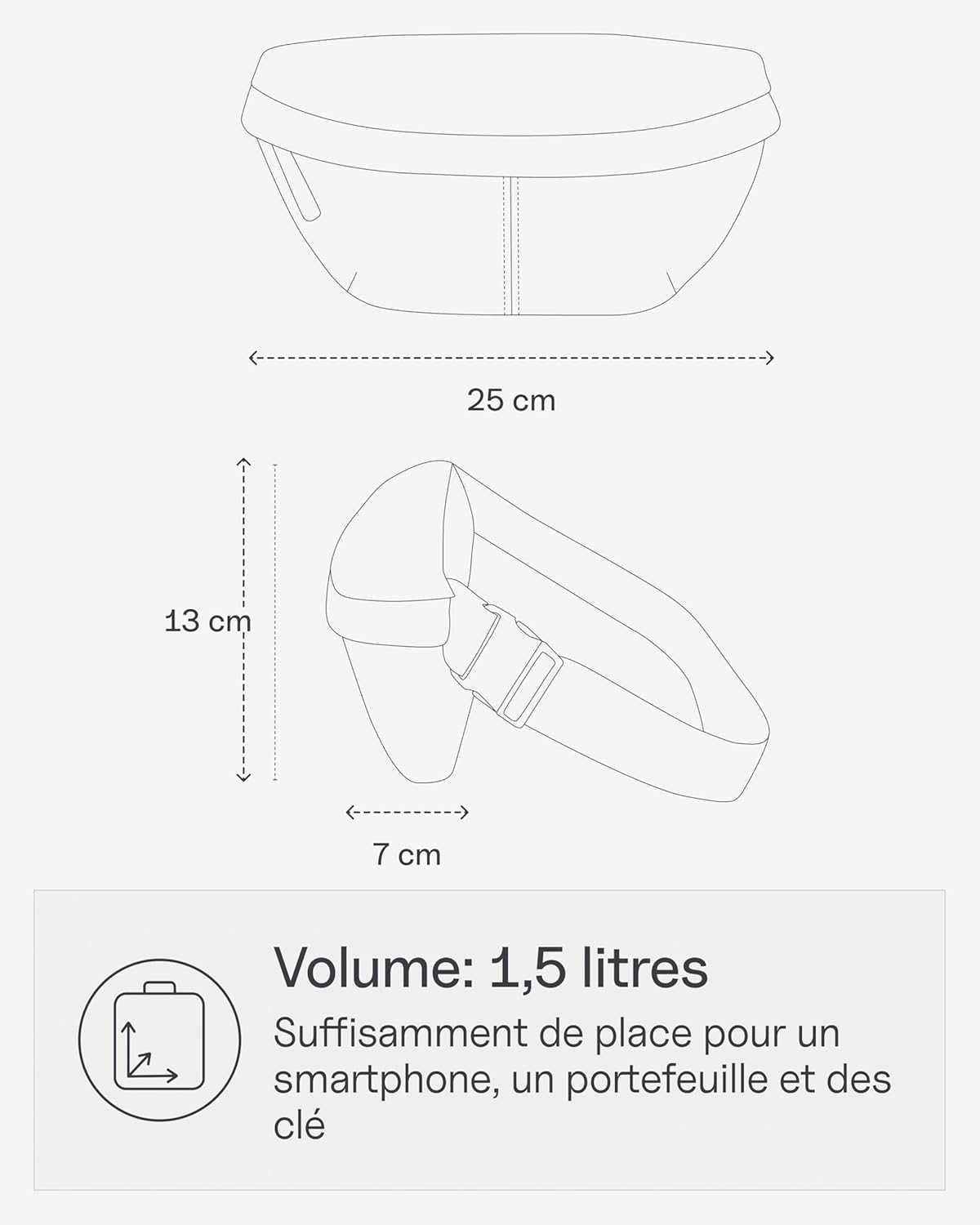 Thumbnail 6 de Kapten & Son Sveg Sac Banane All Black 1 L – Sacoche banane minimaliste et fonctionnel