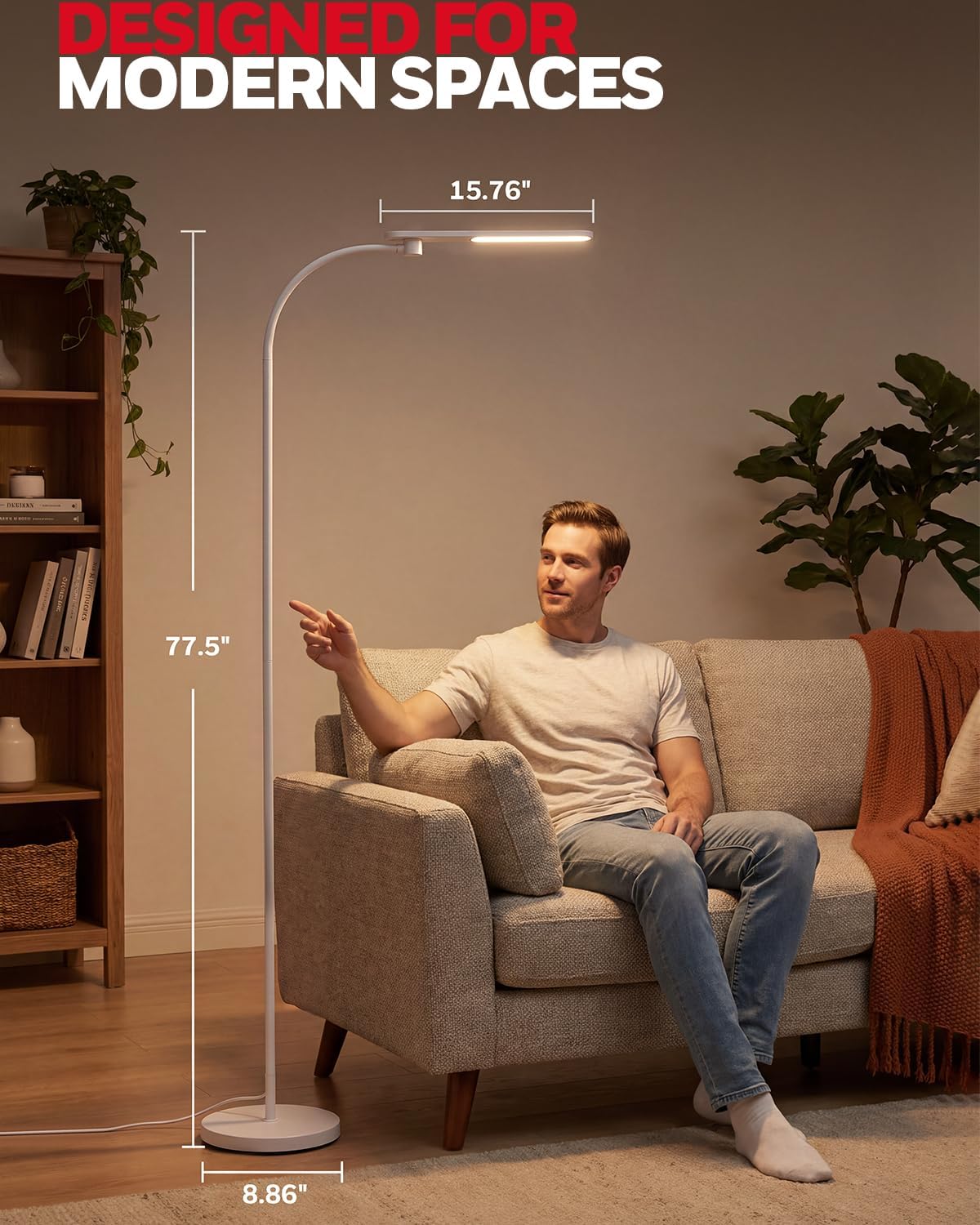 Detalle 2 de Honeywell LED floor lamp 77-inch