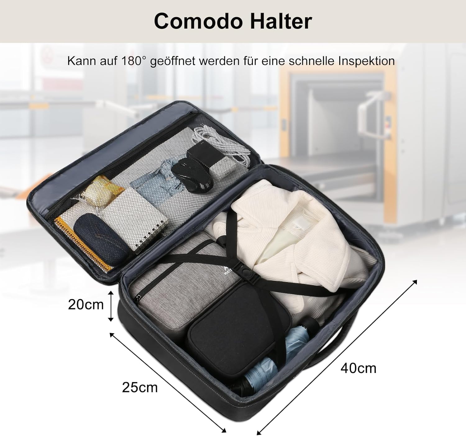 Thumbnail 4 de MATEIN Ryanair Handgepäck Rucksack 40x20x25 cm (20 l), erweiterbar, schwarz