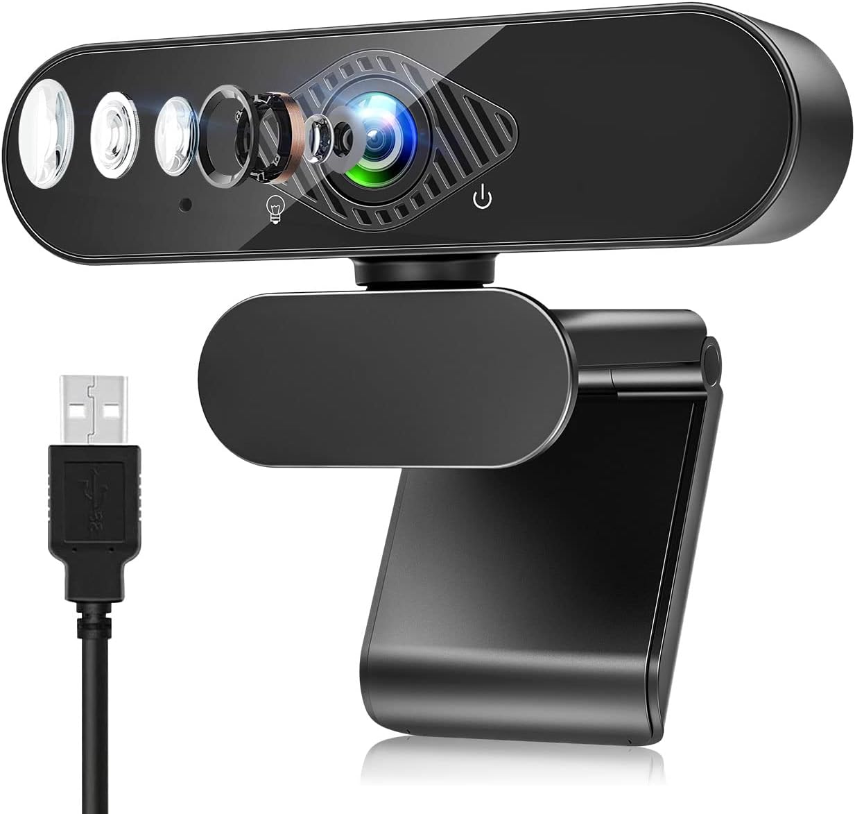 Detalle de Dancial Webcam 1080p con microfono