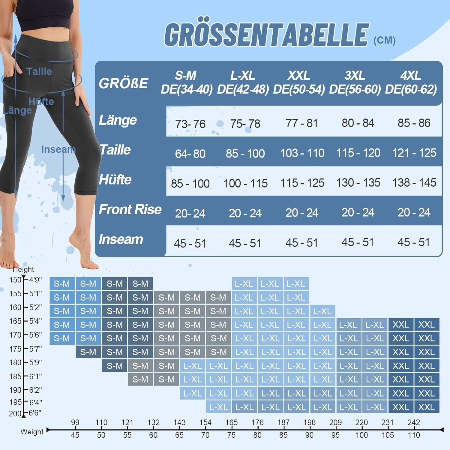 Thumbnail 4 de TNNZEET 3er Pack Leggings Damen 3/4