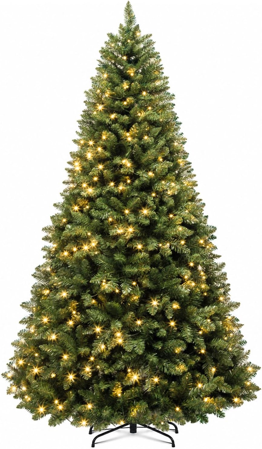 Detalle de Hykolity JY-LV250-S 7 ft Prelit Christmas Tree, 300 Warm White LEDs