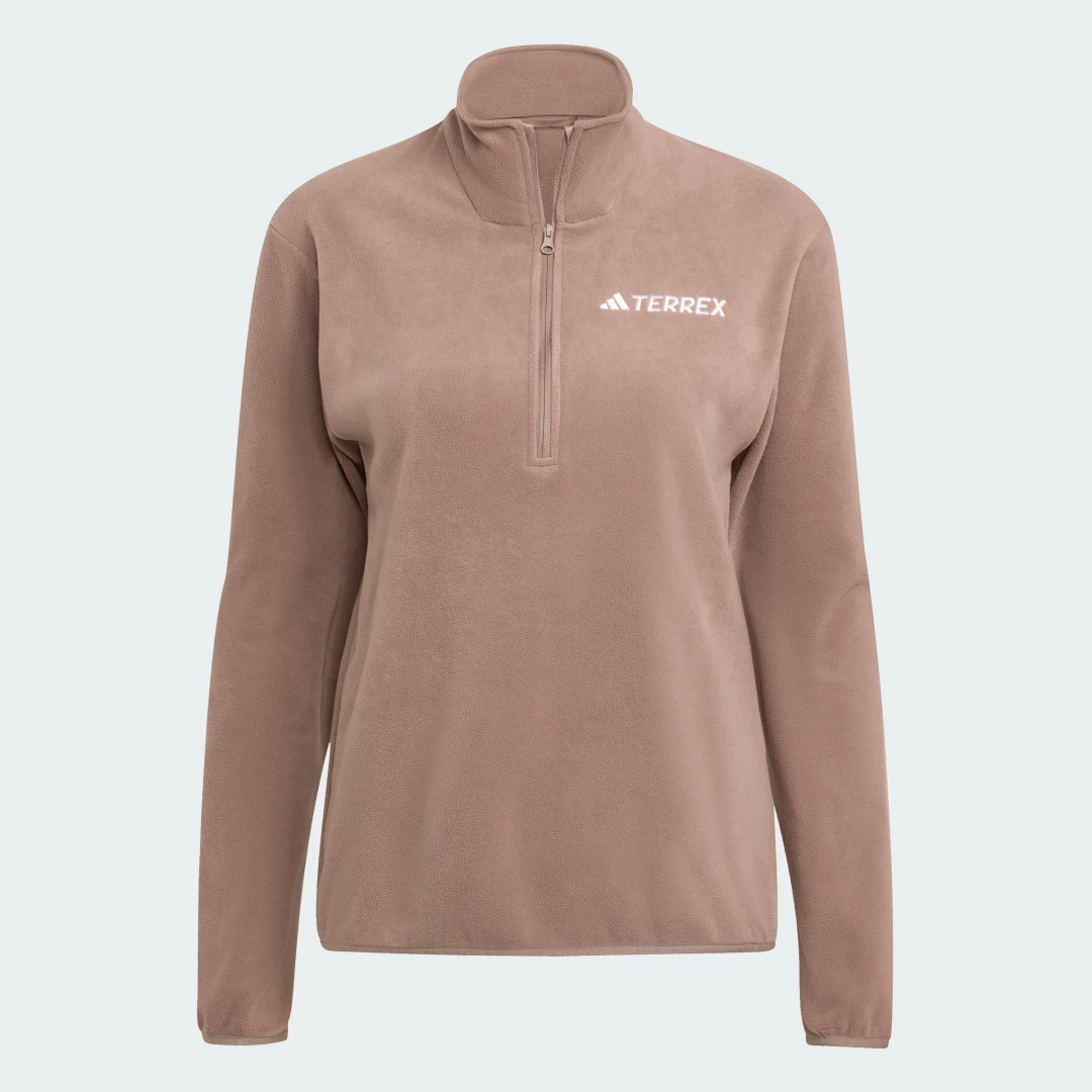Detalle 2 de Sudadera de felpa con cremallera hasta el pecho Multi Essentials de Adidas — color Marrón