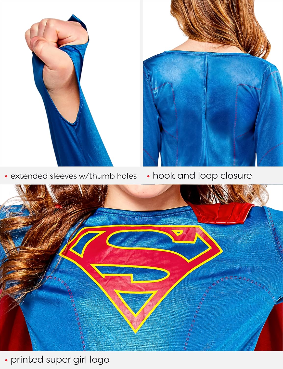 Detalle 1 de Rubies Girl's Supergirl TV Show Costume, Large 12–14, Removable Cape