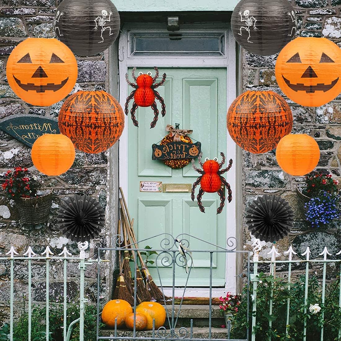 Detalle 2 de UNIQOOO Halloween hanging decorations 12-piece set