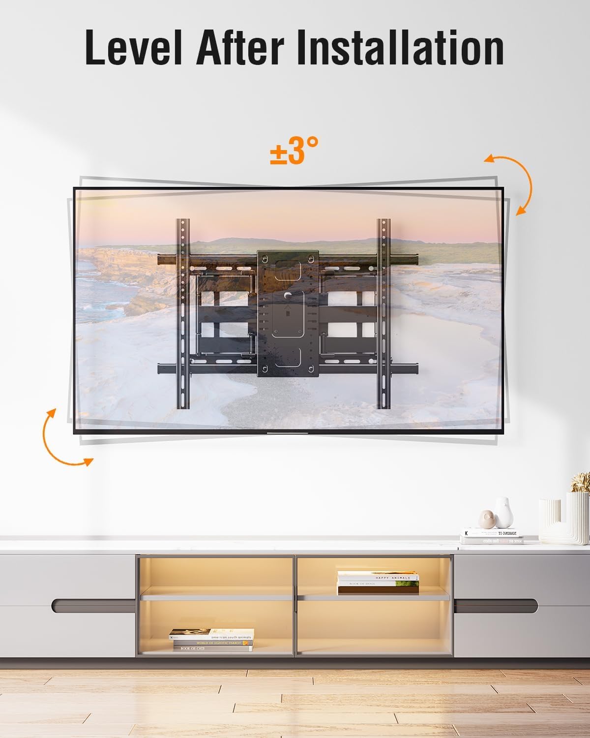 Detalle de ELIVED Heavy Duty Full Motion TV Wall Mount (50–110 inch, up to 250 lbs, VESA up to 800x600mm)