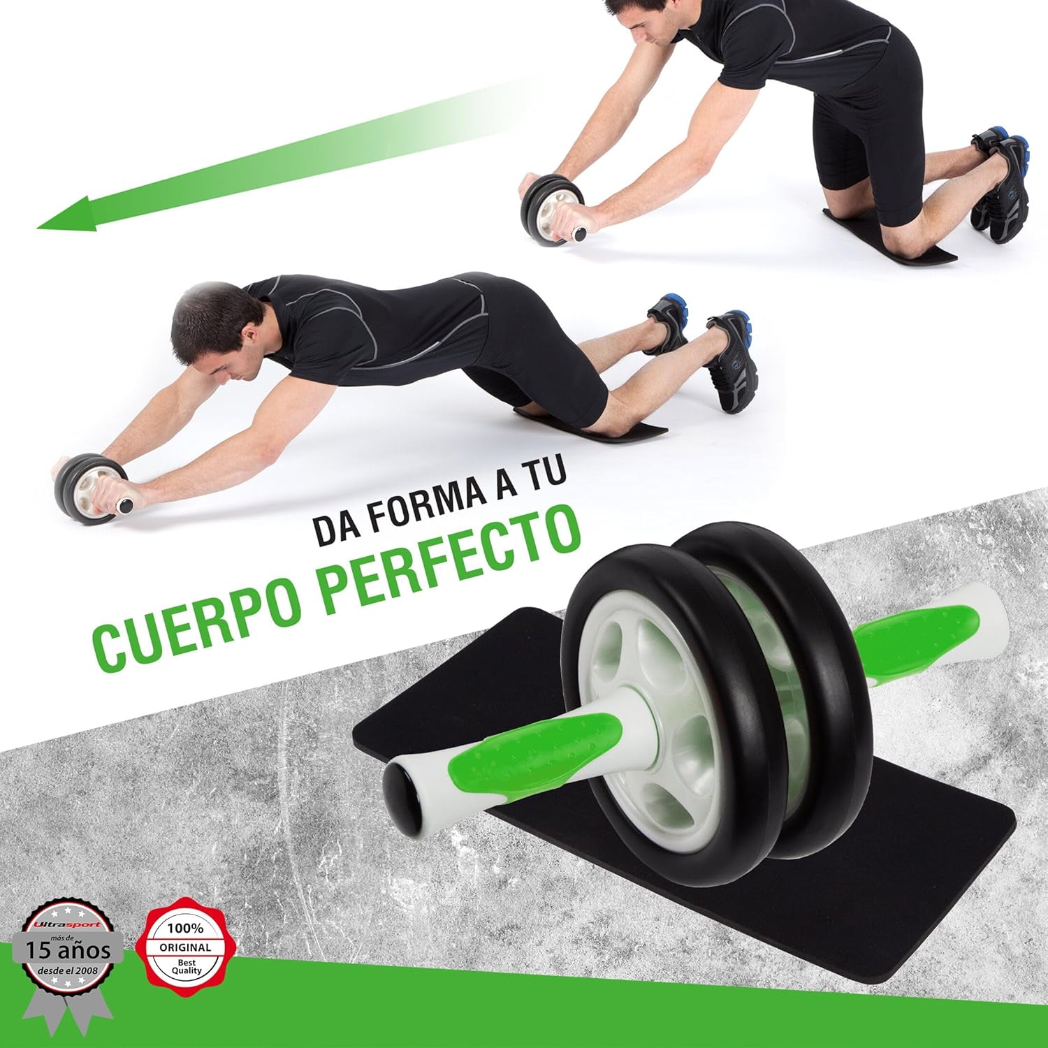Thumbnail 2 de Ultrasport Ab Roller Ab Trainer Esterilla Rodillas