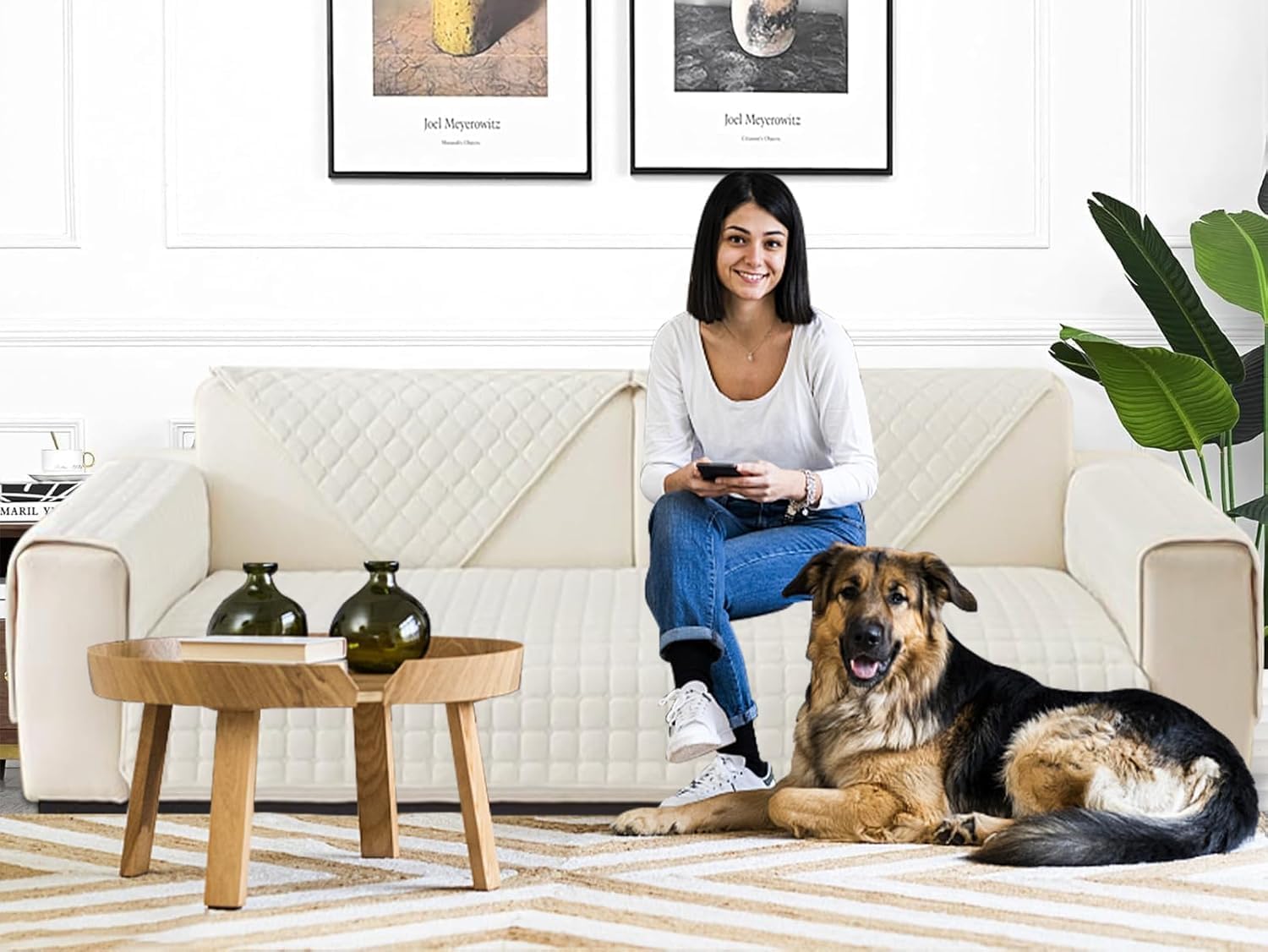 Thumbnail 1 de IMSGVIFO Sofa Sitzkissenbezug Stretch – rutschfester Überzug für Sitzkissen (Tartan)