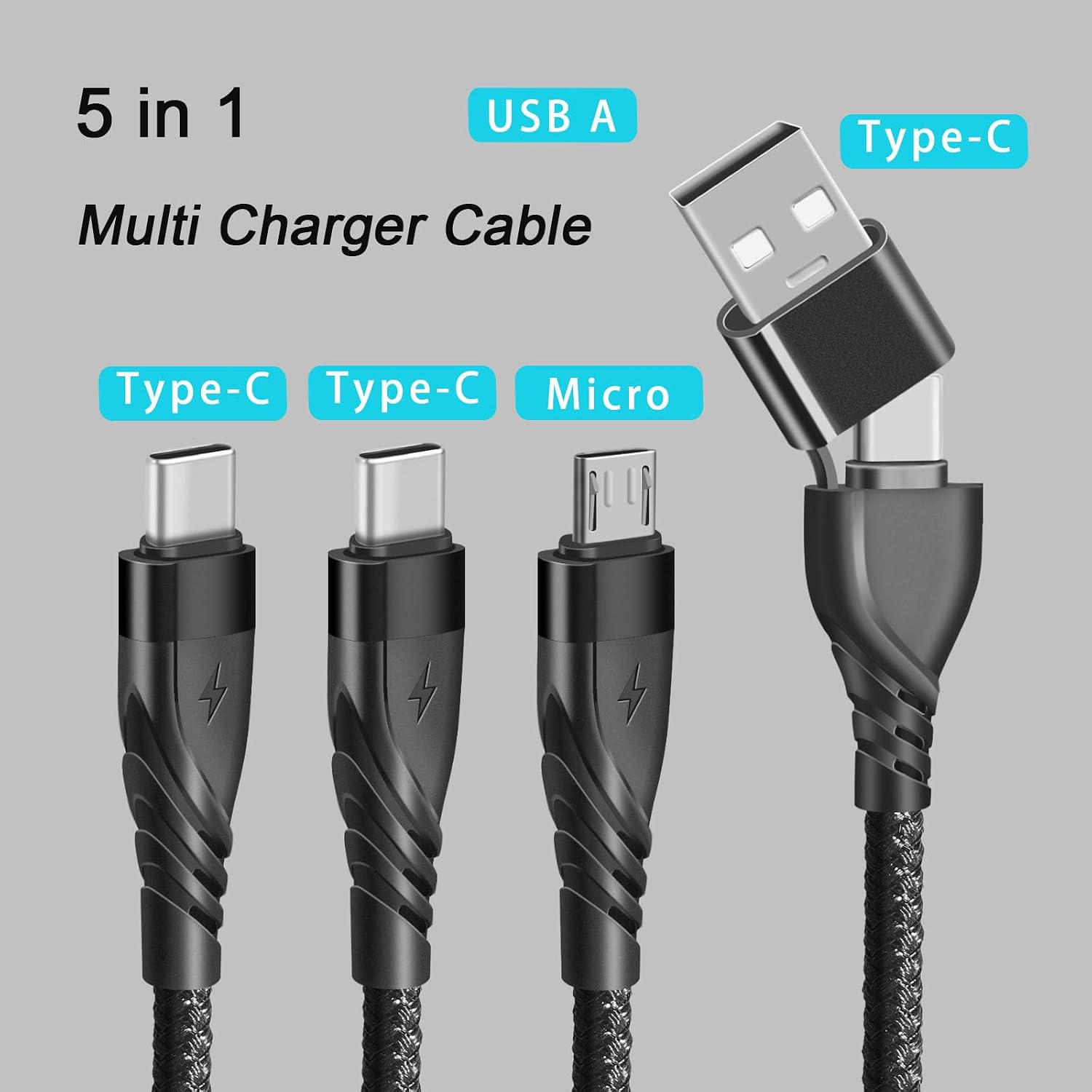 Detalle 2 de Unillous Multi USB Kabel 5 in 1