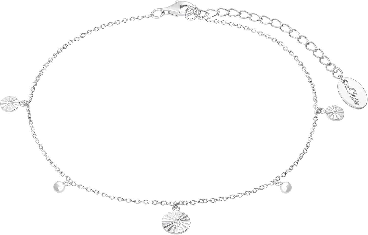 Thumbnail 6 de s.Oliver Fußkette aus 925 Sterling Silber und Edelstahl mit Glassteinen – Sommerschmuck im Geschenk-Set
