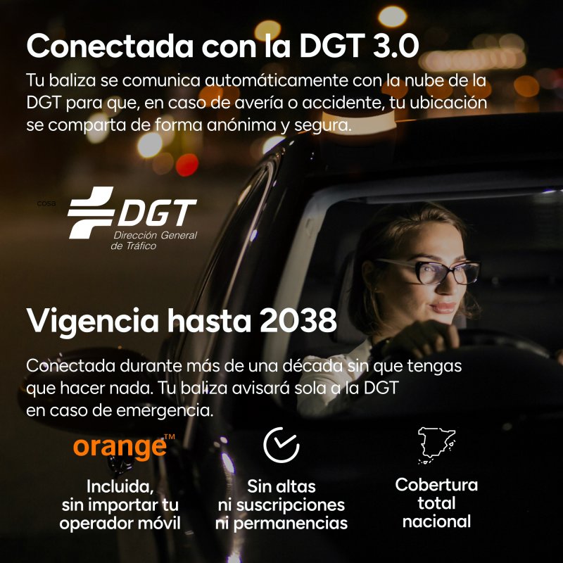 Thumbnail 1 de Ksix Safety Light IoT V16: Baliza de emergencia homologada DGT con base magnética