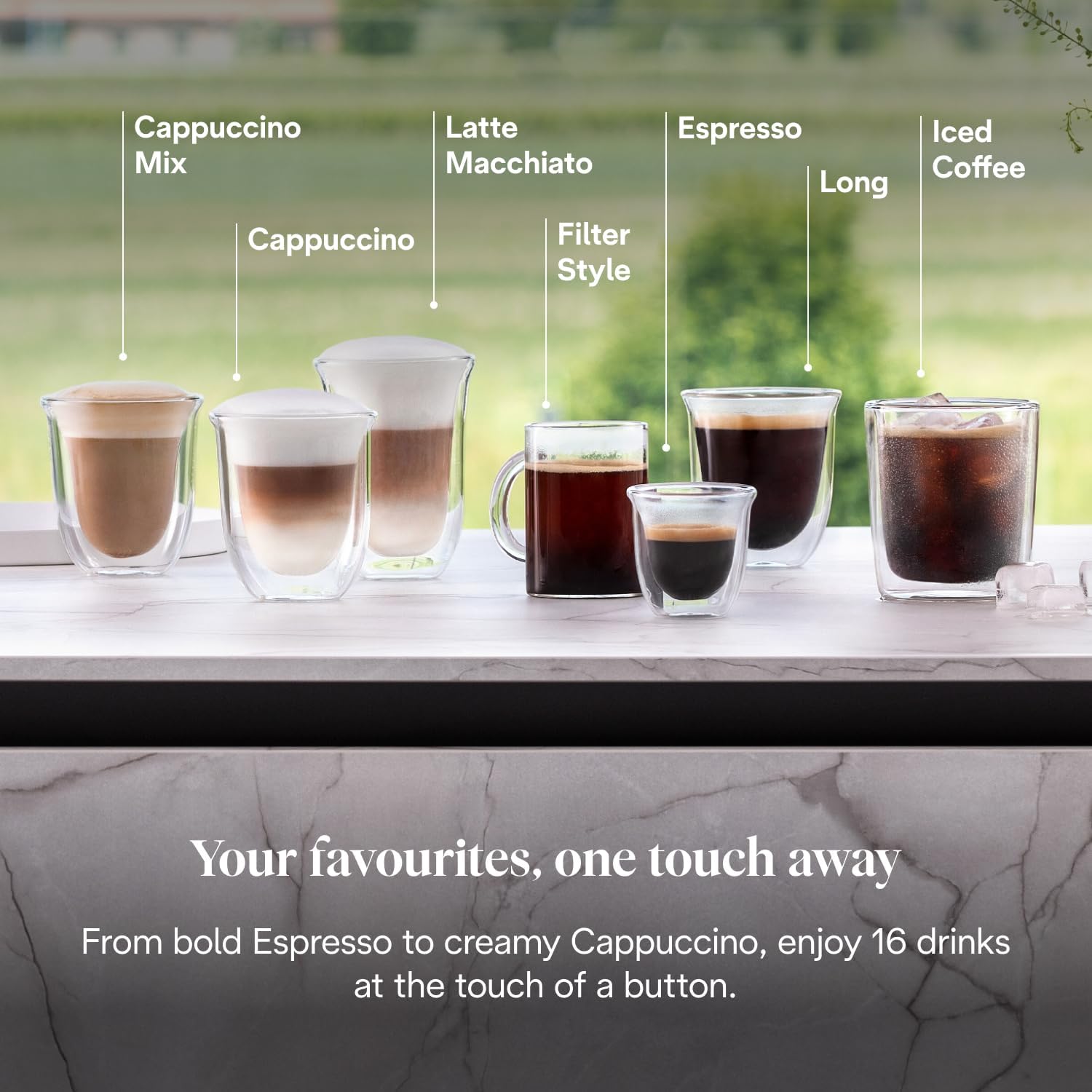 Thumbnail 6 de De'Longhi RIVELIA EXAM440.55.W: Fully Automatic Espresso Machine with LatteCrema, 22+ Beverages and Twin Bean Hoppers (UK edition)
