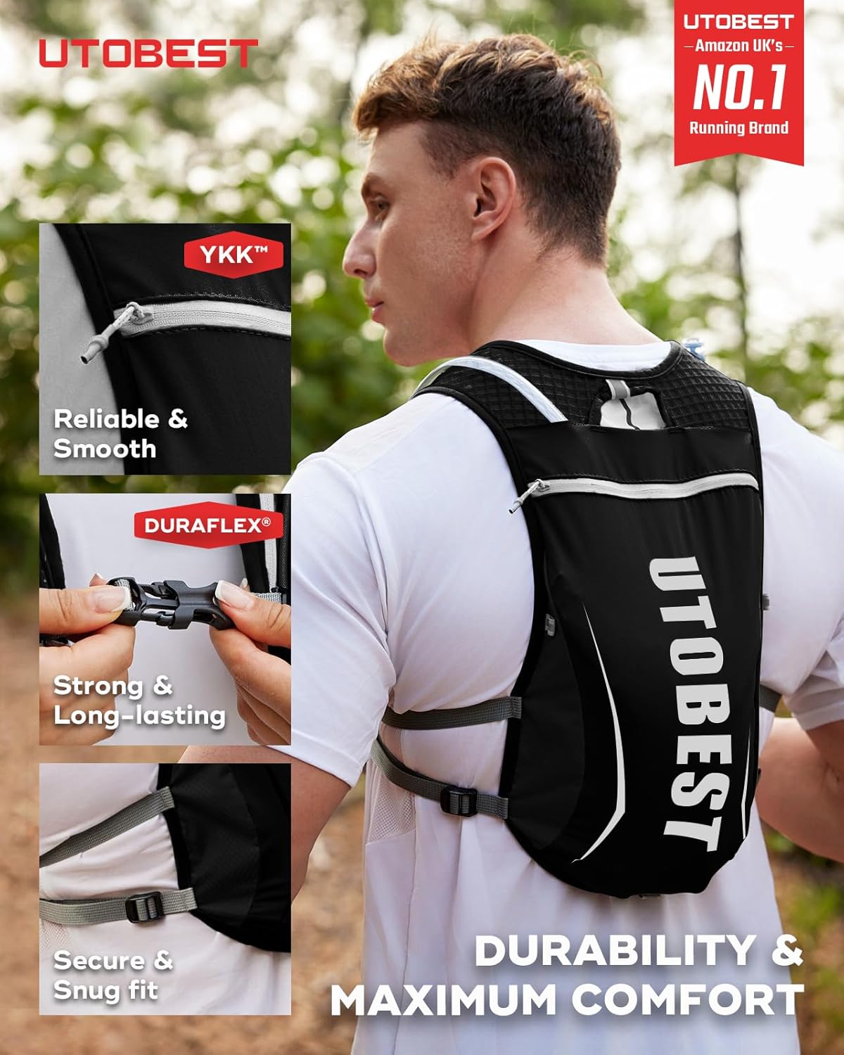 Thumbnail 3 de UTOBEST Trinkrucksack 5L Laufweste