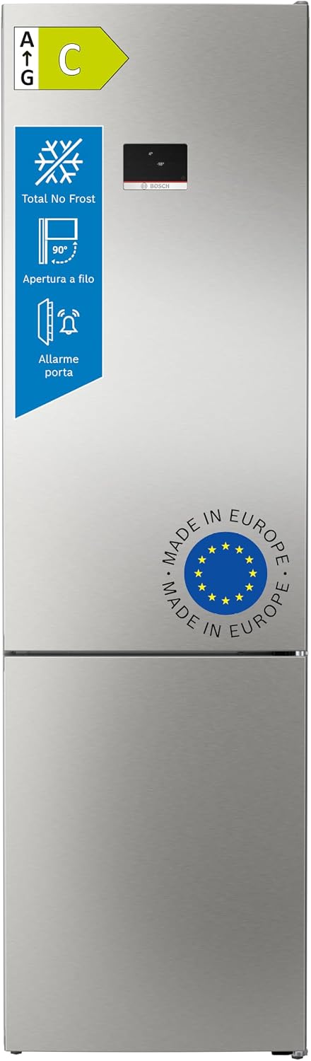 Detalle de Bosch KGN394ICF Serie 6 Frigo Total No Frost 203x60 cm Acciaio