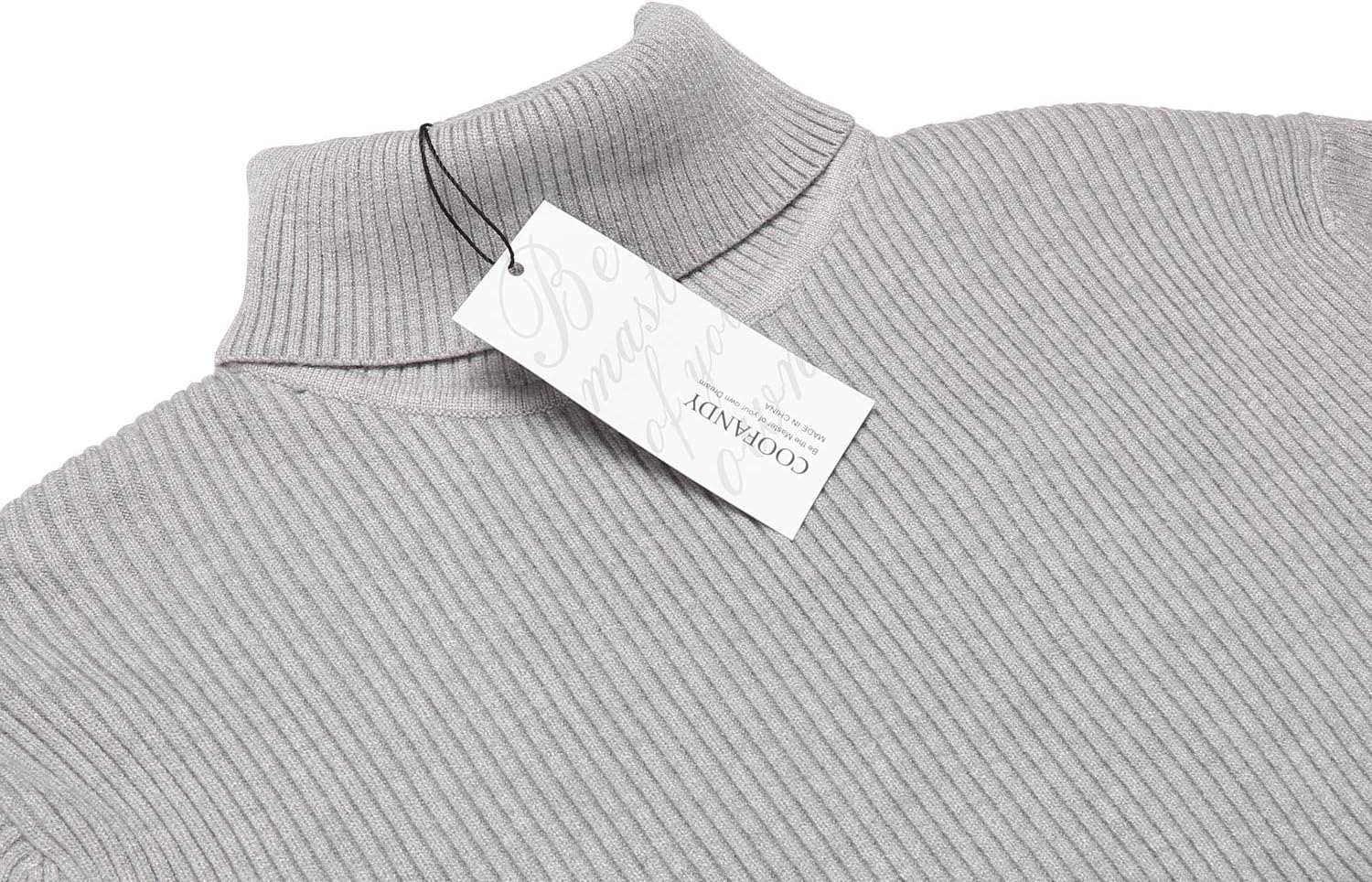 Detalle 1 de COOFANDY Men's Turtleneck Sweater