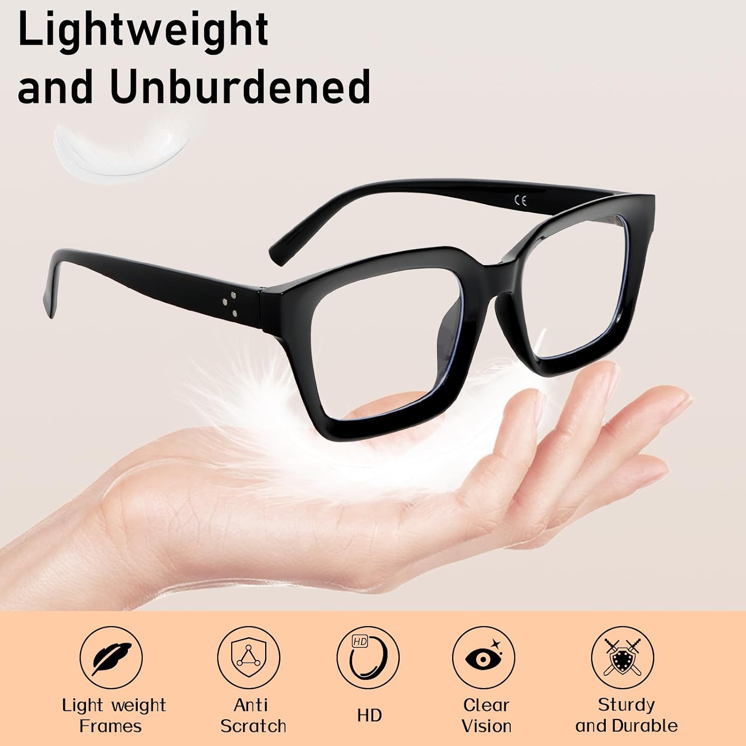 Thumbnail 6 de KoKoBin 3 Pack Oversized Reading Glasses for Women – Blue Light Blocking, Large Frames