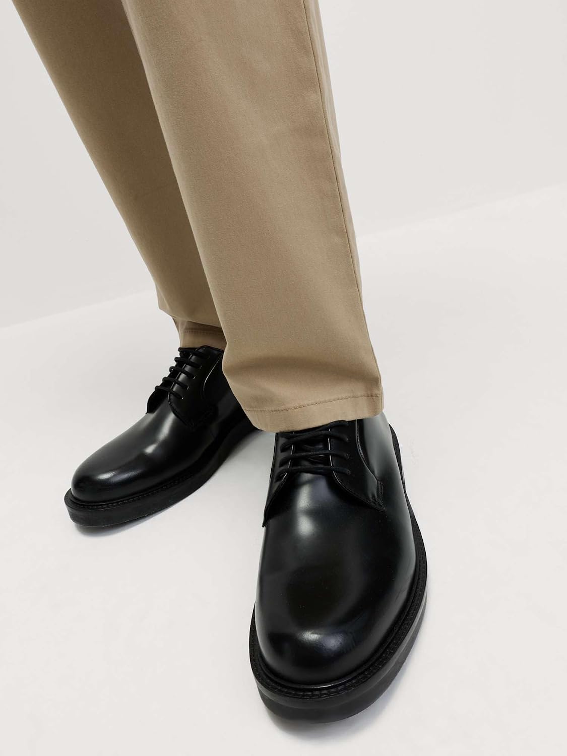 Detalle 2 de Marks & Spencer chino voor heren, normale pasvorm met stretch en zijzakken
