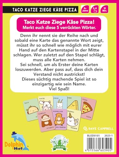 Detalle 2 de blue orange Taco Katze Ziege Käse Pizza – Schnelles Partyspiel, Deutsch