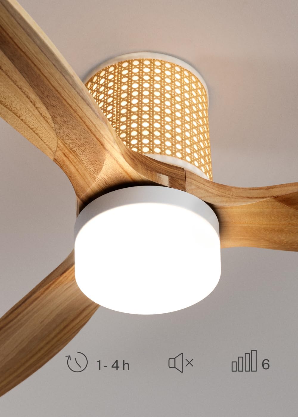 Thumbnail 1 de CREATE WIND CALM RATTAN ventilador techo 132 cm