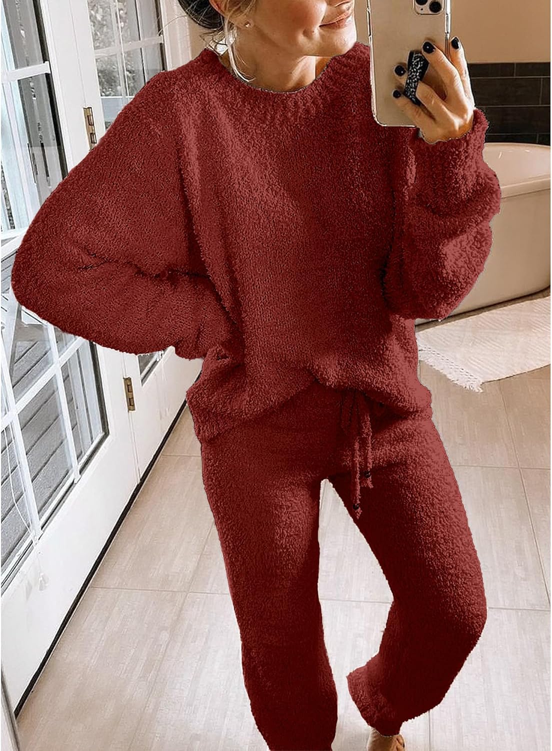 Thumbnail 3 de luvamia Women's Casual Pajama Set Fuzzy Fleece Loungewear 🛍