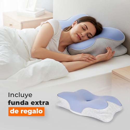Thumbnail 7 de AN-TEAM Almohada Cervical Ergonómica con Funda Adicional – Espuma Viscoelástica