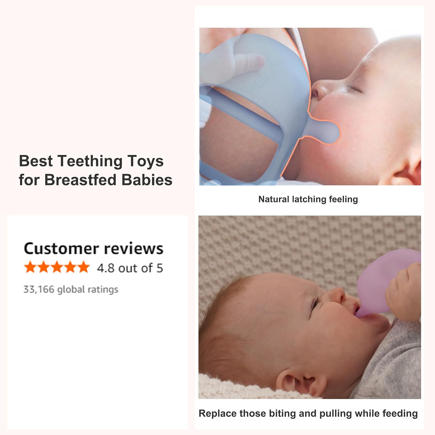 Thumbnail 3 de Smily Mia Baby Teething Toys for 0-6 Months: Penguin Teethers & Teething Mittens (2-Pack)