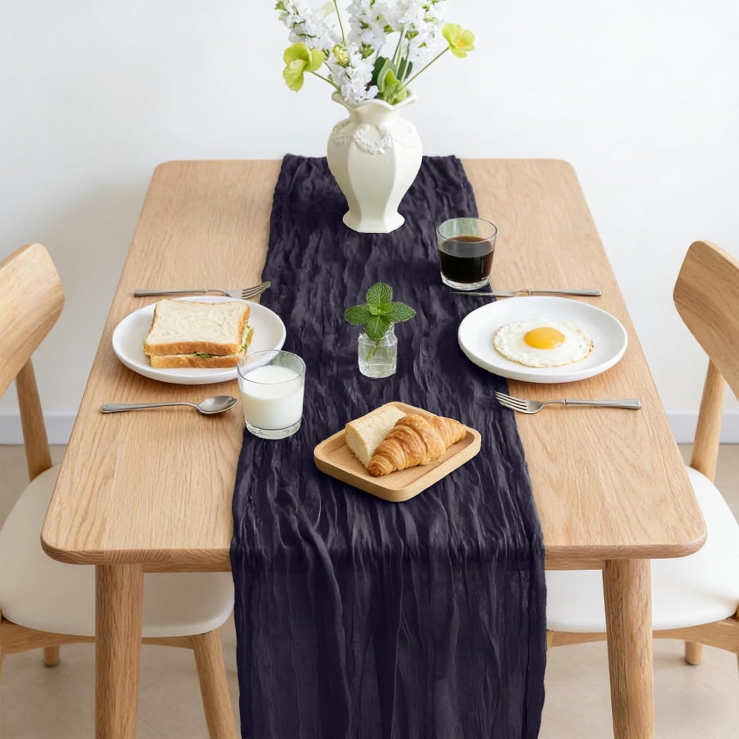 Thumbnail 6 de Foatcox Chemin de Table Aubergine 300 x 90 cm